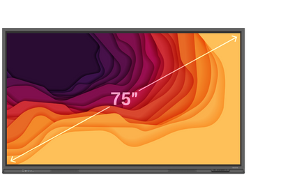 Newline Lyra 75" Touch Screen with vibrant 4K UHD display, ideal for educational environments and interactive learning.