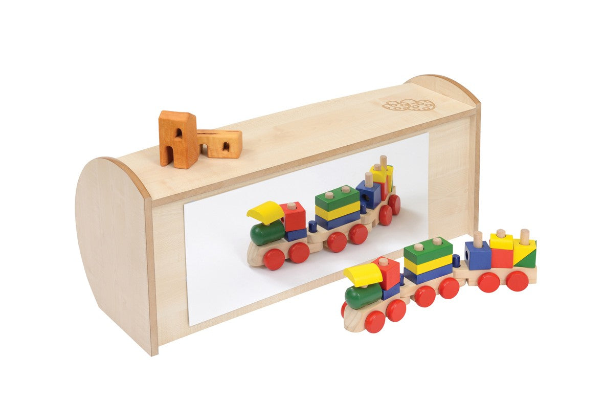Mini Shelf Unit With Mirror Back (Maple)
