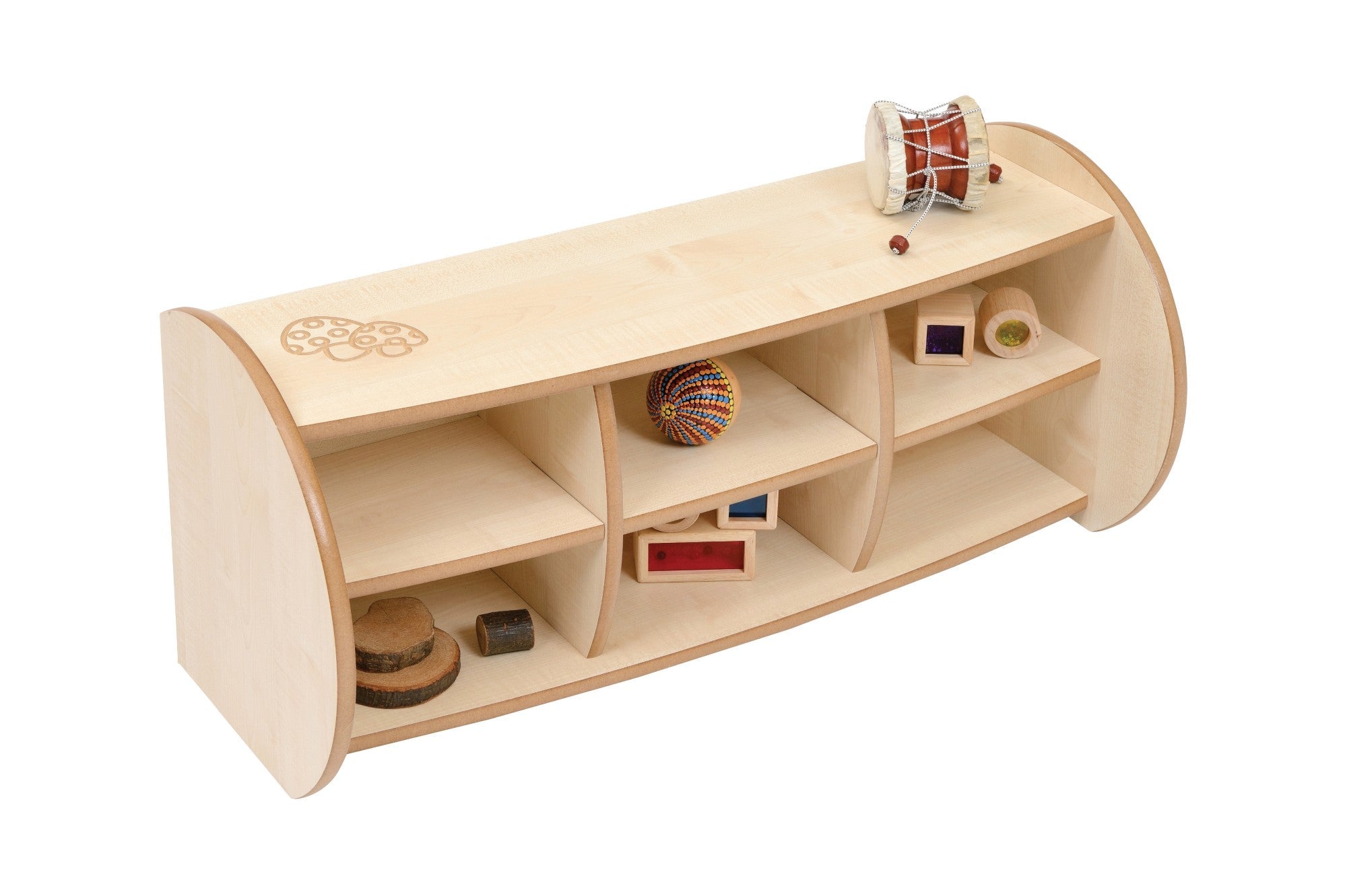 Mini 2 Shelf Unit With Dividers (Maple)