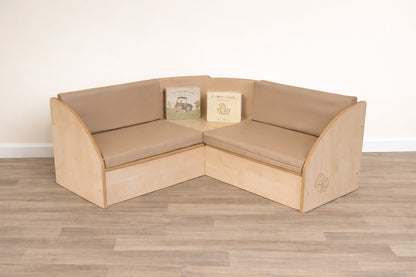 Reading Corner~ Maple With Tan Cushions (Maple)