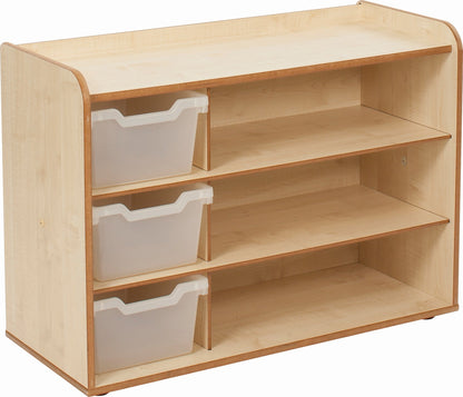 3 Tray Unit With Shelves