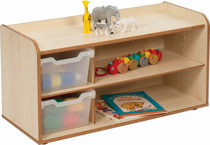 2 Tray Unit With Shelves (Maple)