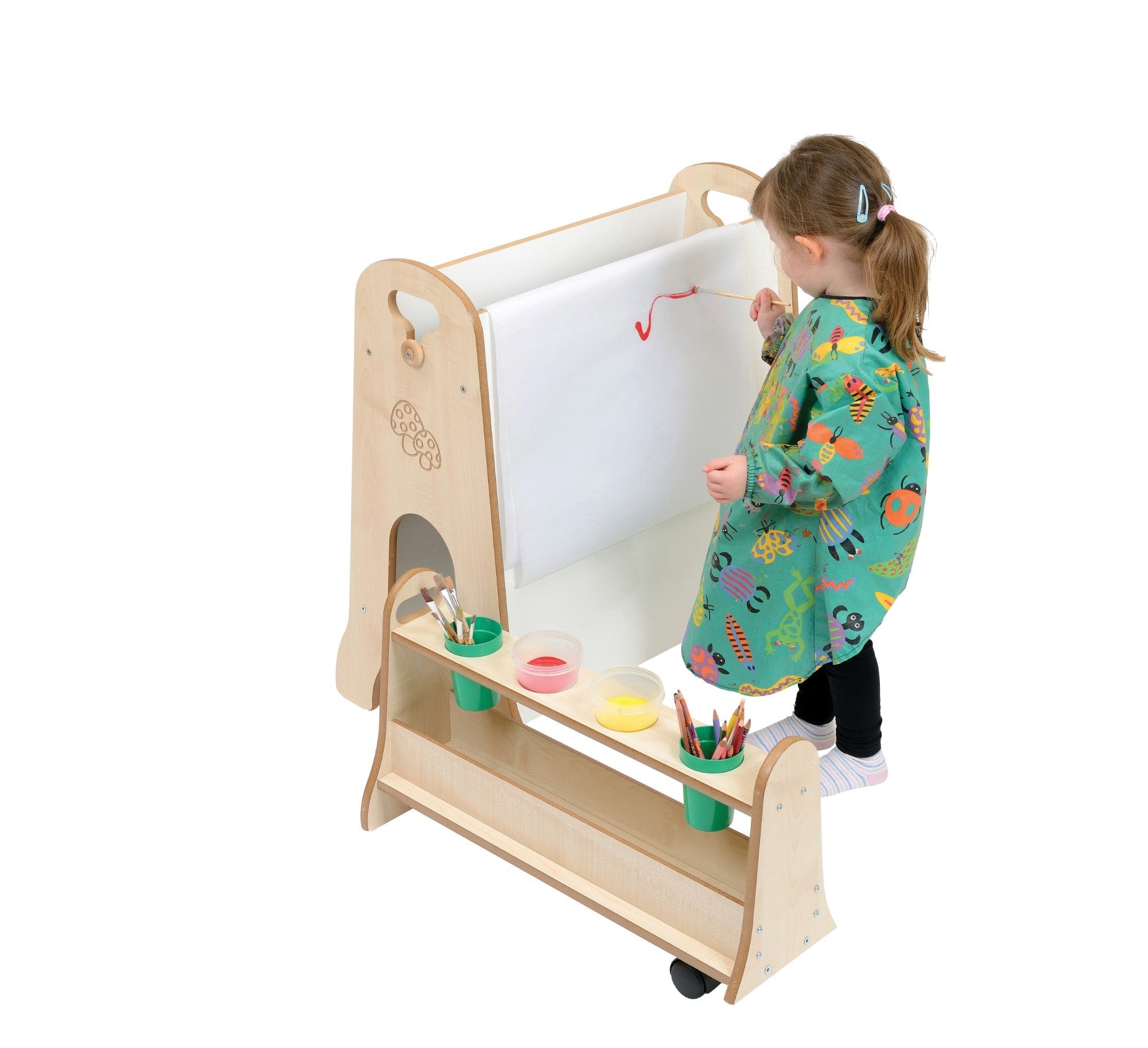 Mini Easel With Storage Trolley (Maple)