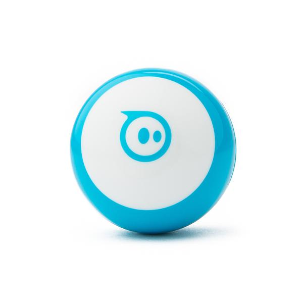 Sphero Mini app-enabled robotic ball in blue, designed for STEAM learning and programming activities.