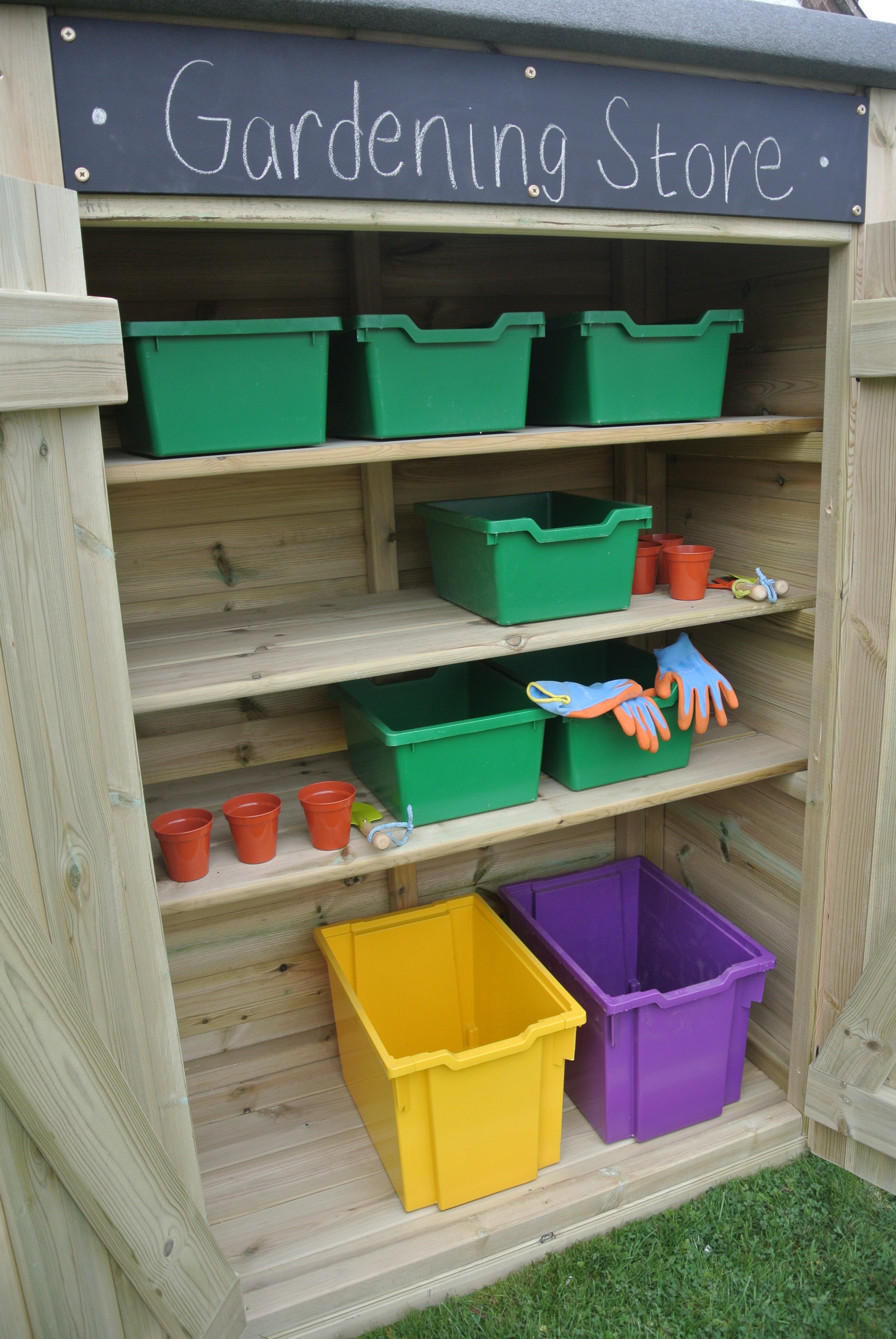 Storage Shed with Chalkboard