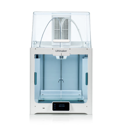 Ultimaker 2+ Connect Bundle 3D printer with touchscreen and networking features for remote printing.