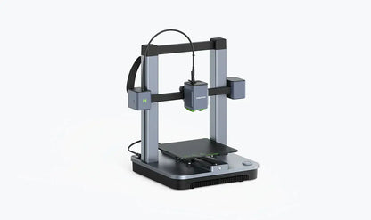 AnkerMake M5C-B 3D printer with auto-levelling and high-speed print features on a sleek base.