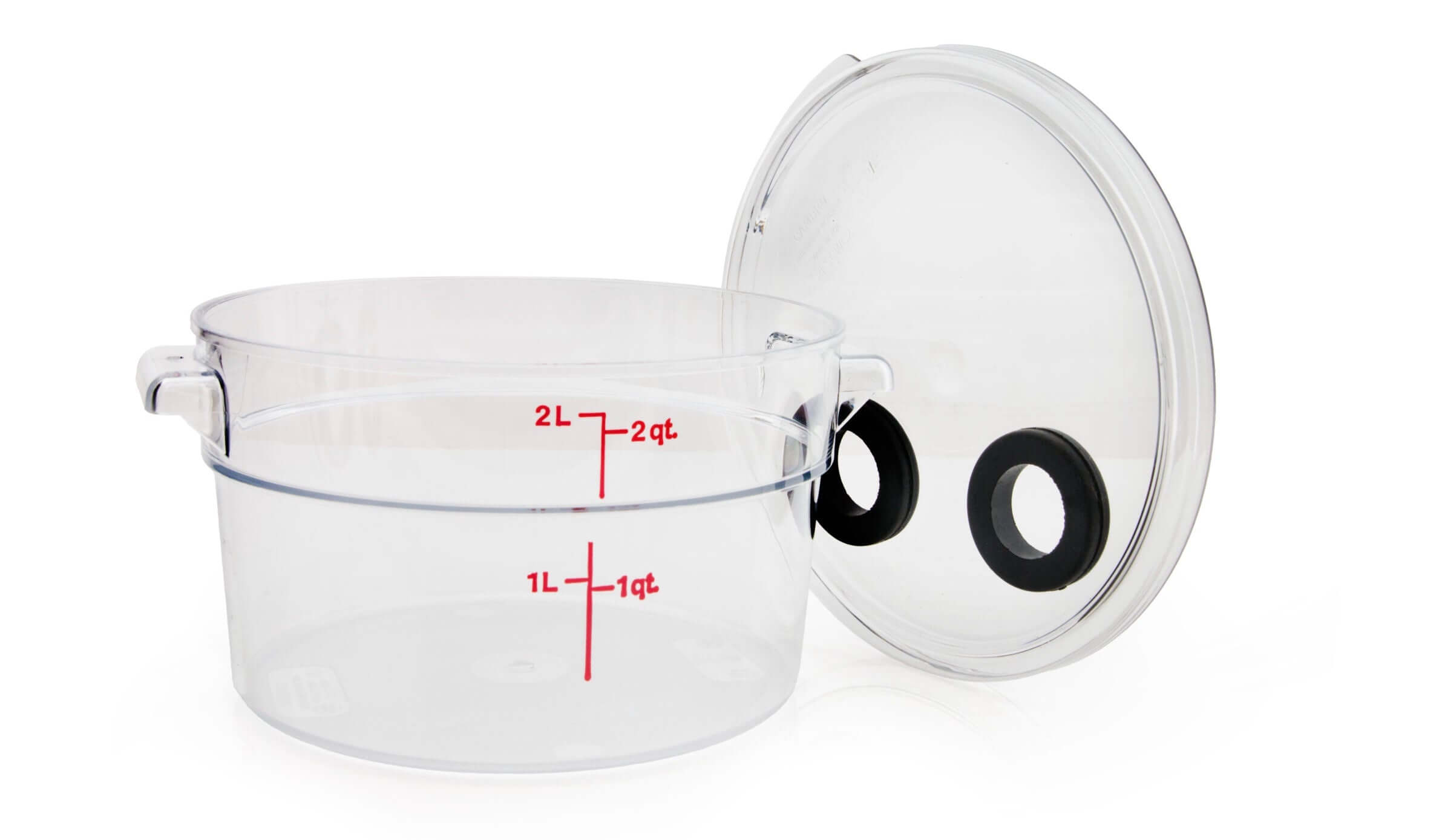 BioChamber 2000 clear plastic chamber with measurement marks for easy monitoring of gas levels.