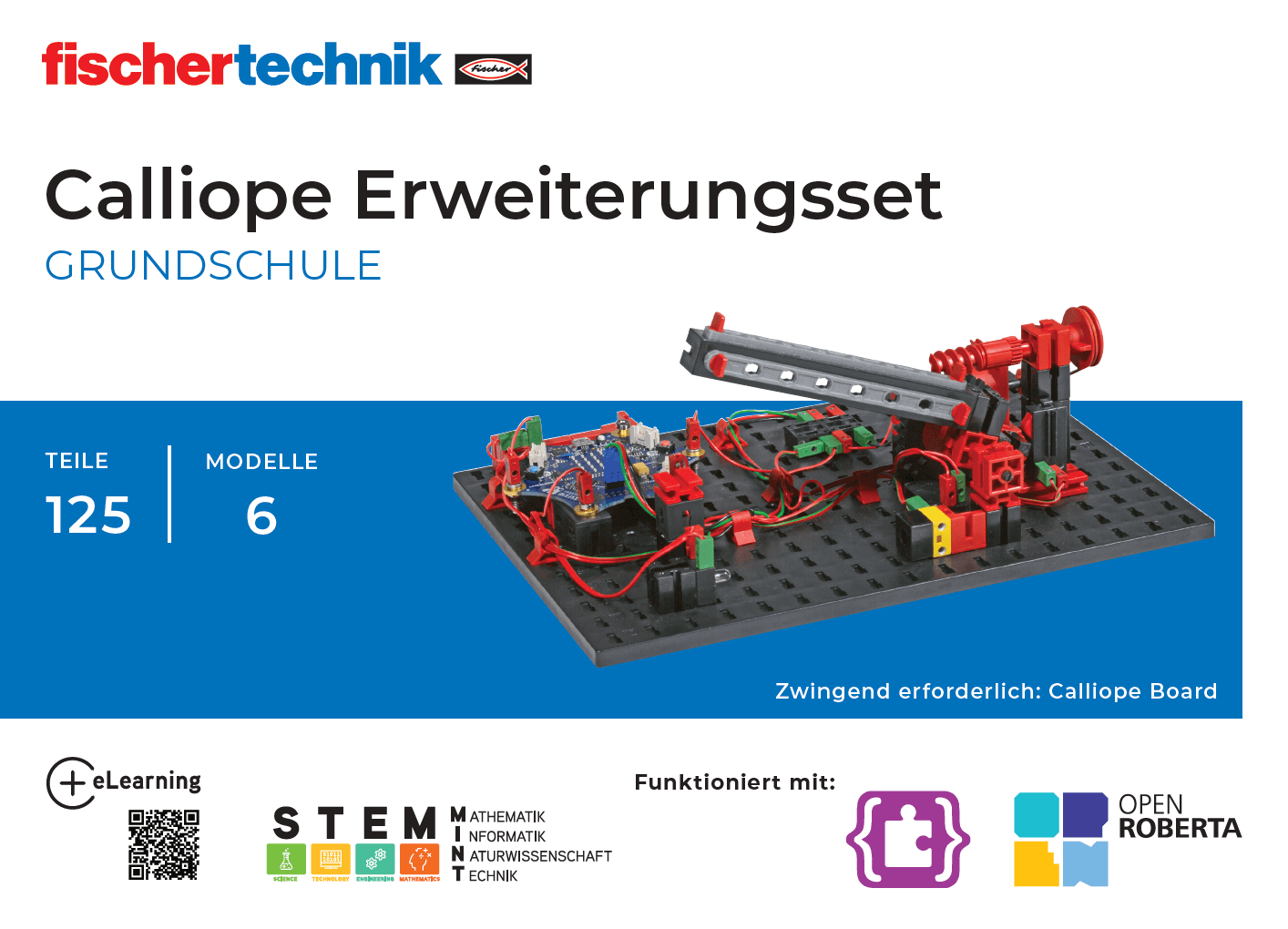 Starter Set for Calliope: 125 parts, 6 models for programming education in elementary schools.