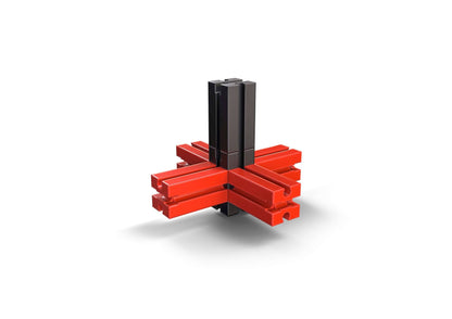 Creative building class set for elementary students featuring red and black components.