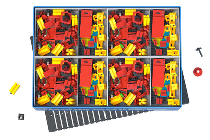 COLORFUL CLASS SET Optics kit for primary schools, featuring building blocks and tools for hands-on learning.