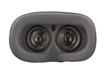 Close-up of ClassVR headset lenses for immersive educational virtual reality experiences.