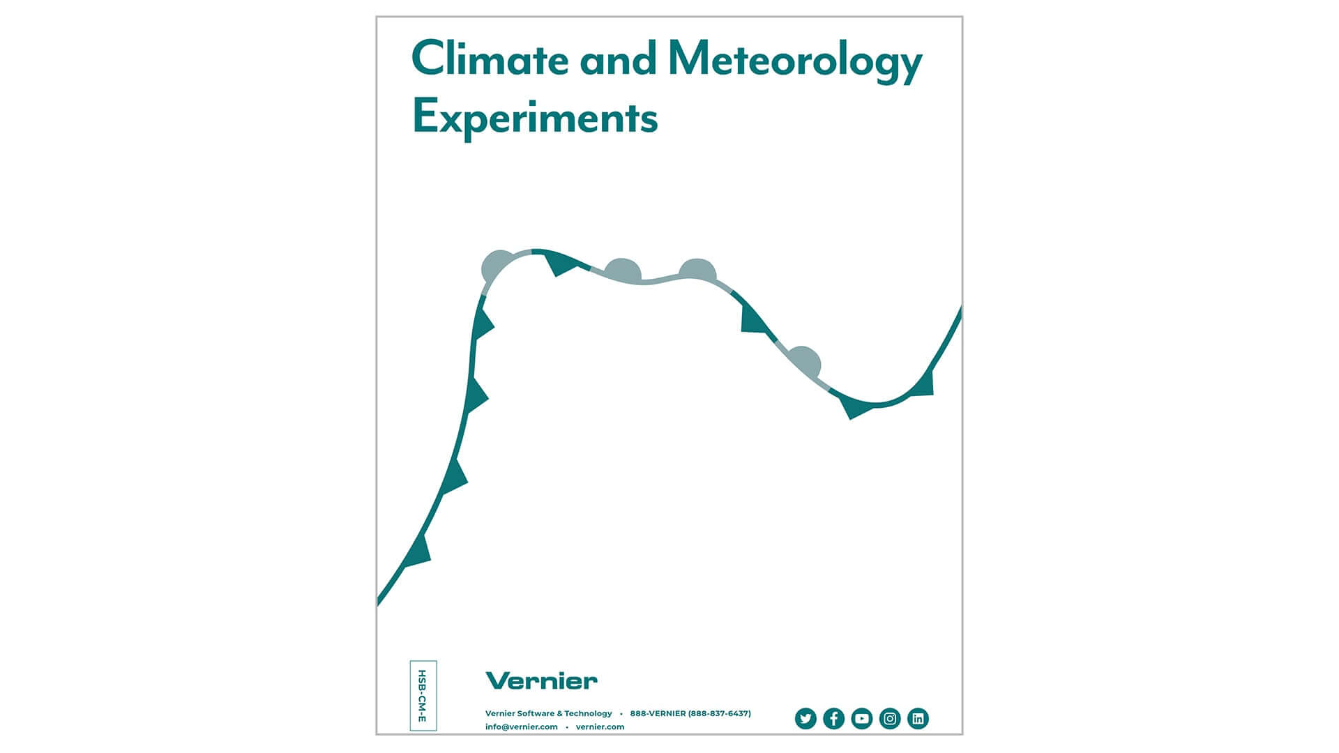 Cover of Climate and Meteorology Experiments featuring data visualization for educational use.