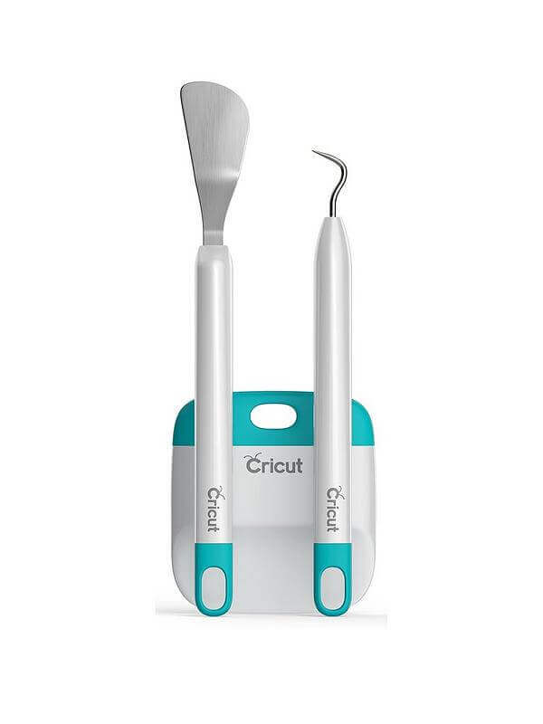 Cricut Joy Starter Tool Set featuring a spatula and weeder for precise crafting and vinyl projects.