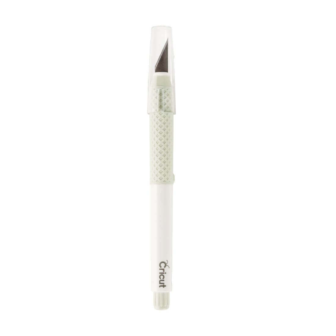 Cricut TrueControl Knife showcasing a premium steel blade and ergonomic grip for precise cutting on various materials.