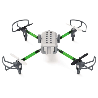 Drone Maker Kit featuring a compact, colorful quadcopter with four propellers, ideal for STEM learning and engineering projects.
