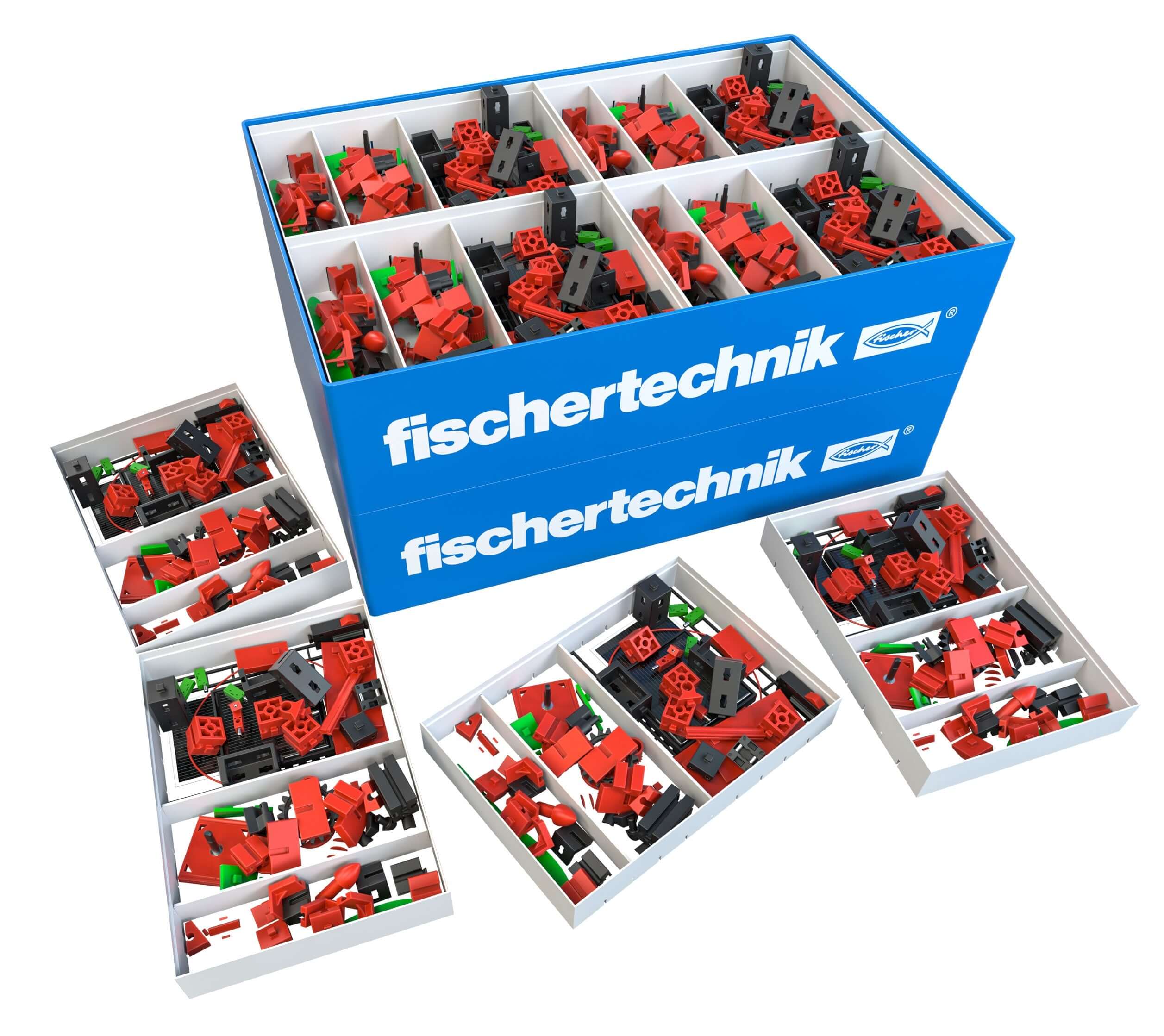 CLASS SET Solar Energy educational kit with colorful building components for teaching renewable energy in primary schools.