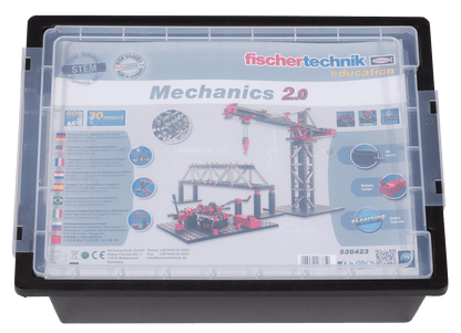 fischertechnik Mechanics 2.0 kit for learning the basics of mechanics and statics in a sustainable way.
