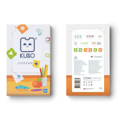 KUBO Coding+ TagTile Set packaging showcasing educational tools for coding skills, colorful design, and product details.