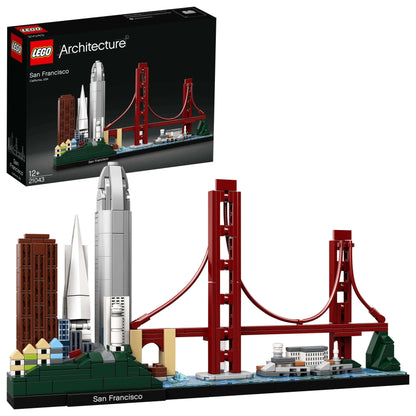 LEGO Architecture San Francisco Set 21043 showcasing iconic city landmarks in detailed build.