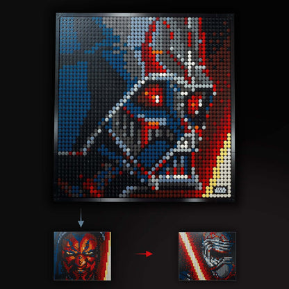 LEGO Art Star Wars The Sith 3in1 wall art set featuring Darth Vader and Sith characters in vibrant colors.