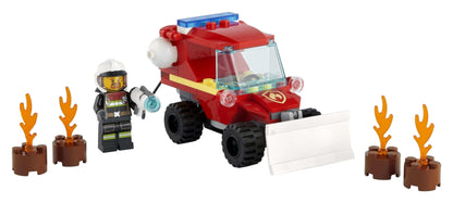 LEGO® City Fire Hazard Truck Toy 60279 with firefighter figure and fire elements for kids' pretend play.