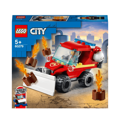 LEGO® City Fire Hazard Truck Toy 60279, featuring a firefighting truck with flames and a hero figure, perfect for imaginative play.