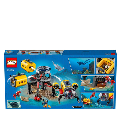 LEGO® City Ocean Exploration Base set 60265 featuring deep sea exploration scene with submarine and mini-figures.