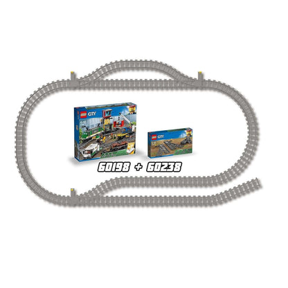 LEGO City Switch Tracks Set 60238 with track layout, perfect for enhancing your LEGO train experience.