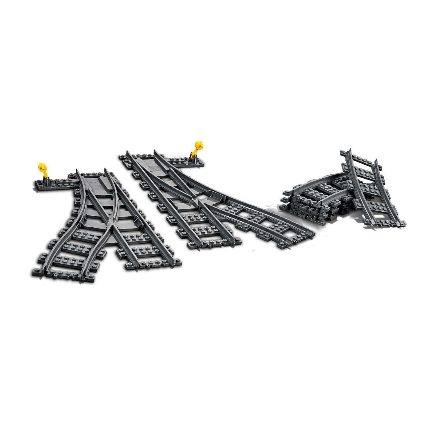 LEGO City Switch Tracks Set 60238 featuring flexible tracks and signal lights for customizable train layouts.