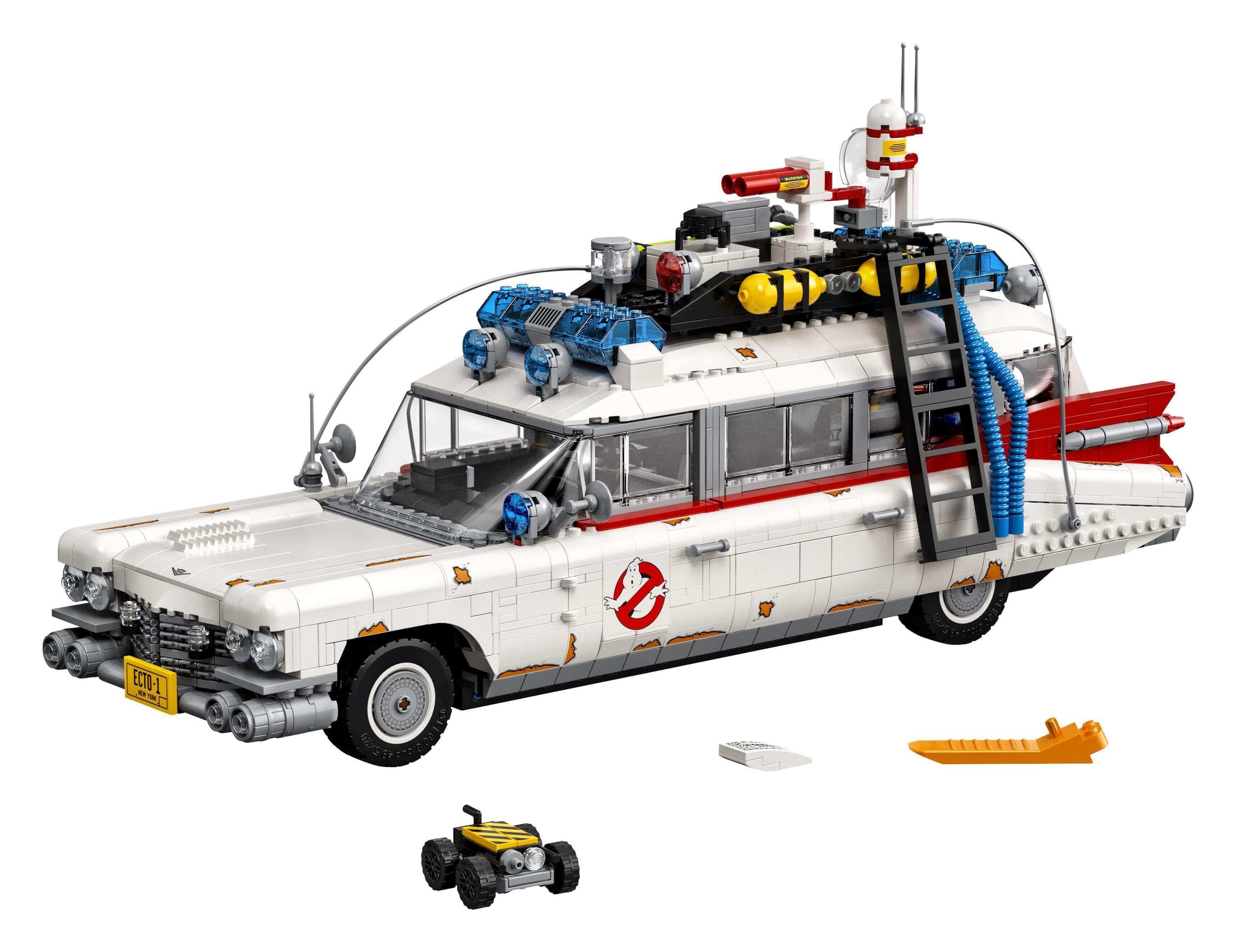 LEGO Creator Expert Ghostbusters ECTO-1 Set 10274 buildable vehicle with intricate details and accessories.