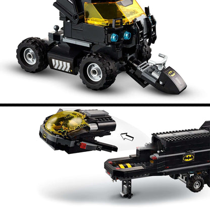 LEGO DC Batman Mobile Bat Base Truck Toy 76160 with vehicles, gadgets, and Batman minifigures.