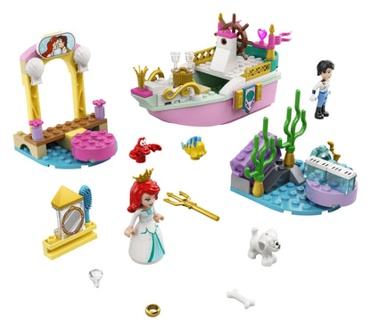 LEGO® Disney Ariel’s Celebration Boat Toy 43191 with boat, minidolls, and marine figures for creative play.