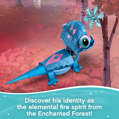 LEGO Disney Frozen 2 Bruni the Salamander toy figure, a colorful buildable character from the Enchanted Forest.