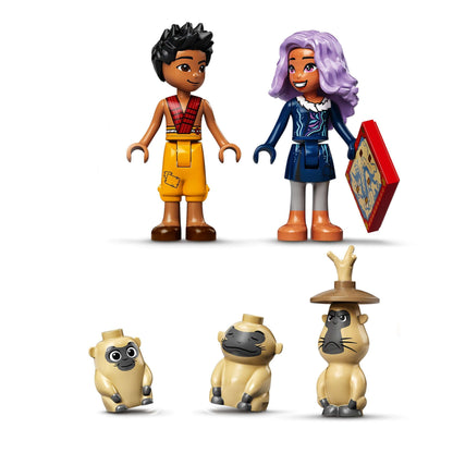 LEGO Disney Princess mini-doll figures Boun and Sisu with animal companions, ideal for creative play.