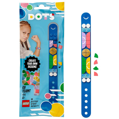 DOTS Go Team! Bracelet DIY Set by LEGO® 41911 for young sports fans to create unique designs.