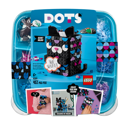LEGO DOTS Secret Holder Room Décor Ideas Set 41924 with creative tiles and secret compartment for kids.