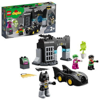 LEGO® DUPLO DC Super Heroes Batman Batcave Toy 10919 with Batman, Robin, and THE JOKER for imaginative play.