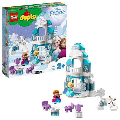 LEGO DUPLO Disney Frozen Ice Castle Set 10899, featuring Elsa, Anna, and Olaf, perfect for toddlers aged 2 and up.