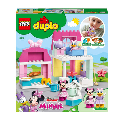 LEGO DUPLO Disney Minnie’s House and Café Set 10942 featuring colorful blocks and characters for imaginative play.