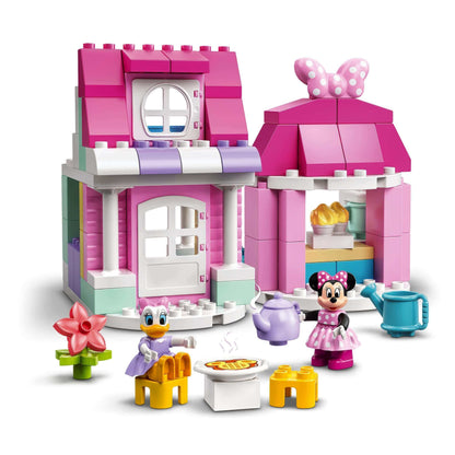 LEGO® DUPLO Disney Minnie’s House and Café Set 10942 featuring Minnie and Daisy, perfect for fun role-play adventures.
