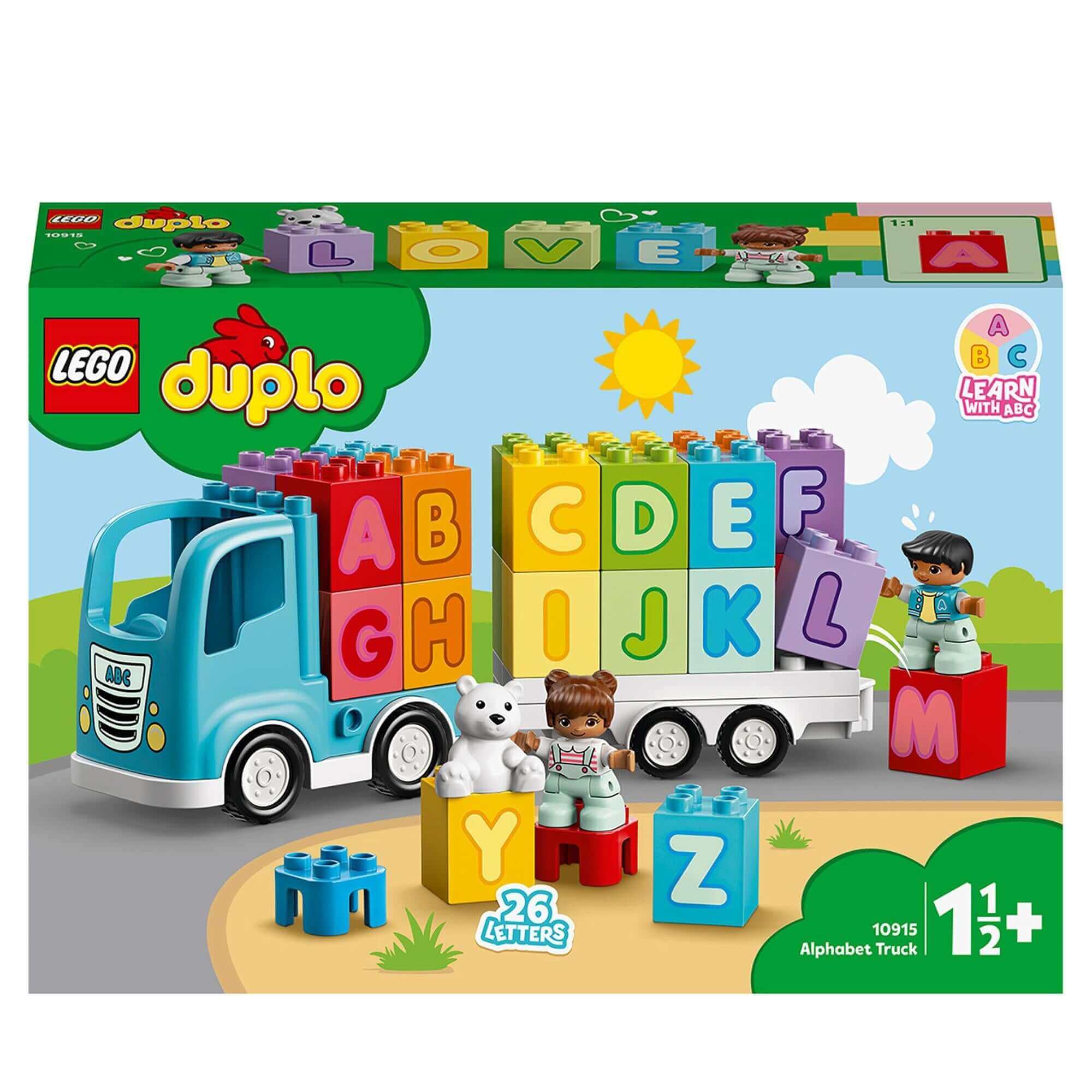 LEGO DUPLO My First Alphabet Truck Set 10915 for preschoolers with colorful alphabet blocks and imaginative play.
