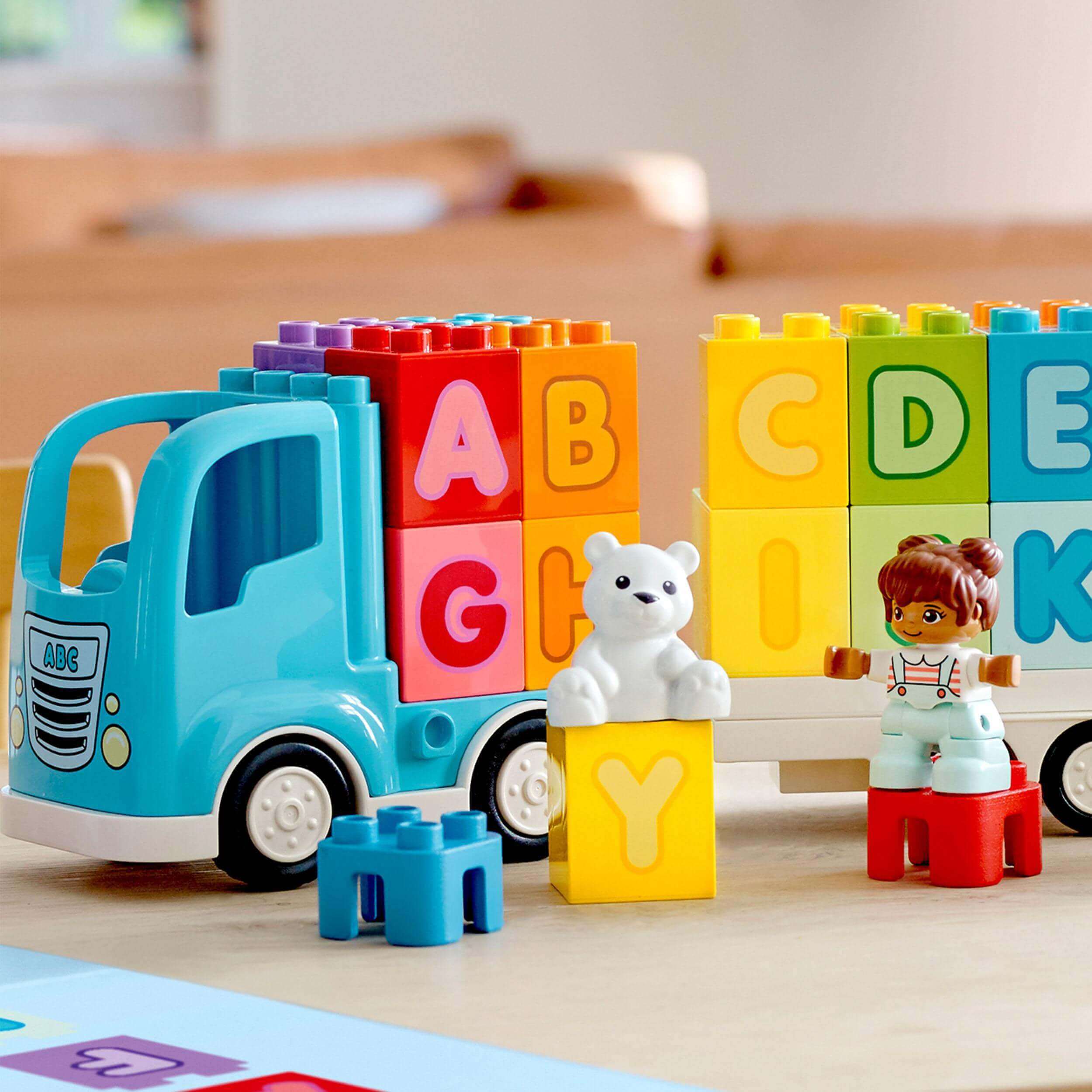 LEGO® DUPLO My First Alphabet Truck Set 10915 with colorful blocks and playful characters for preschool learning.