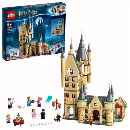 LEGO Harry Potter Hogwarts Astronomy Tower Set 75969 with minifigures and detailed castle design.