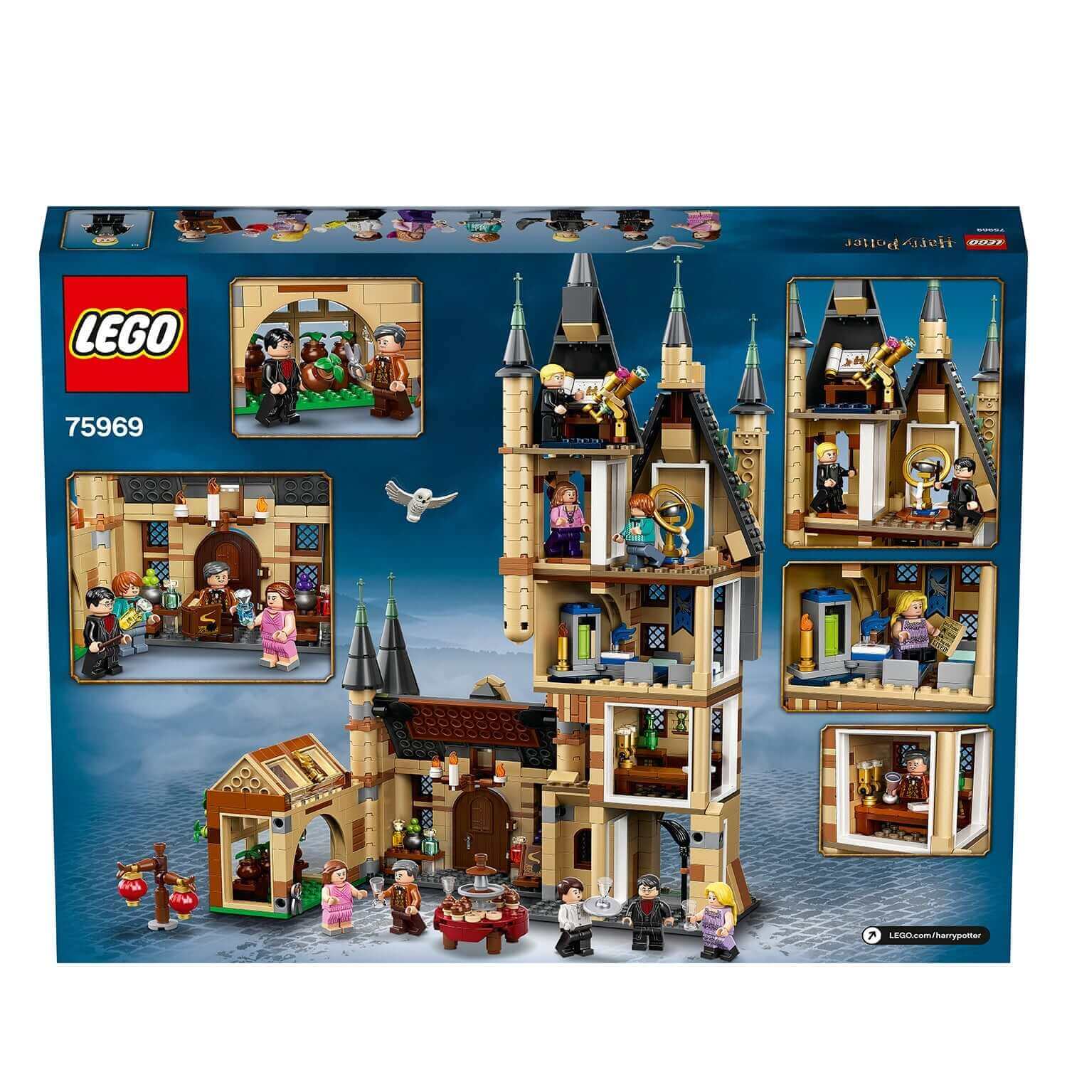 LEGO Harry Potter Hogwarts Astronomy Tower Set 75969, featuring iconic locations and detailed mini-figures.