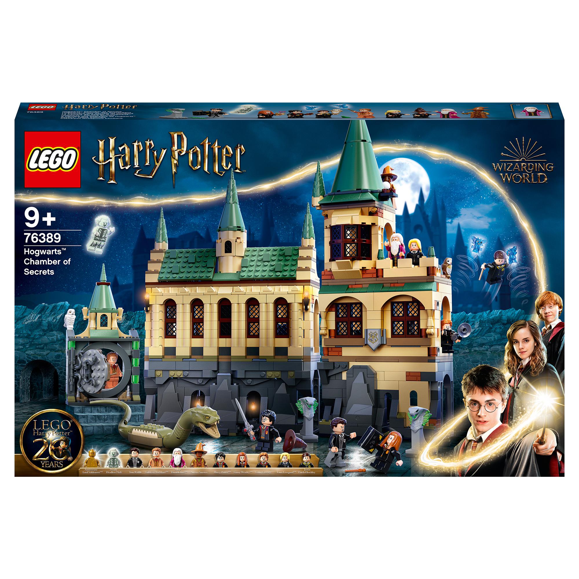 LEGO Harry Potter Chamber of Secrets set 76389 with Hogwarts castle features and characters for imaginative play.