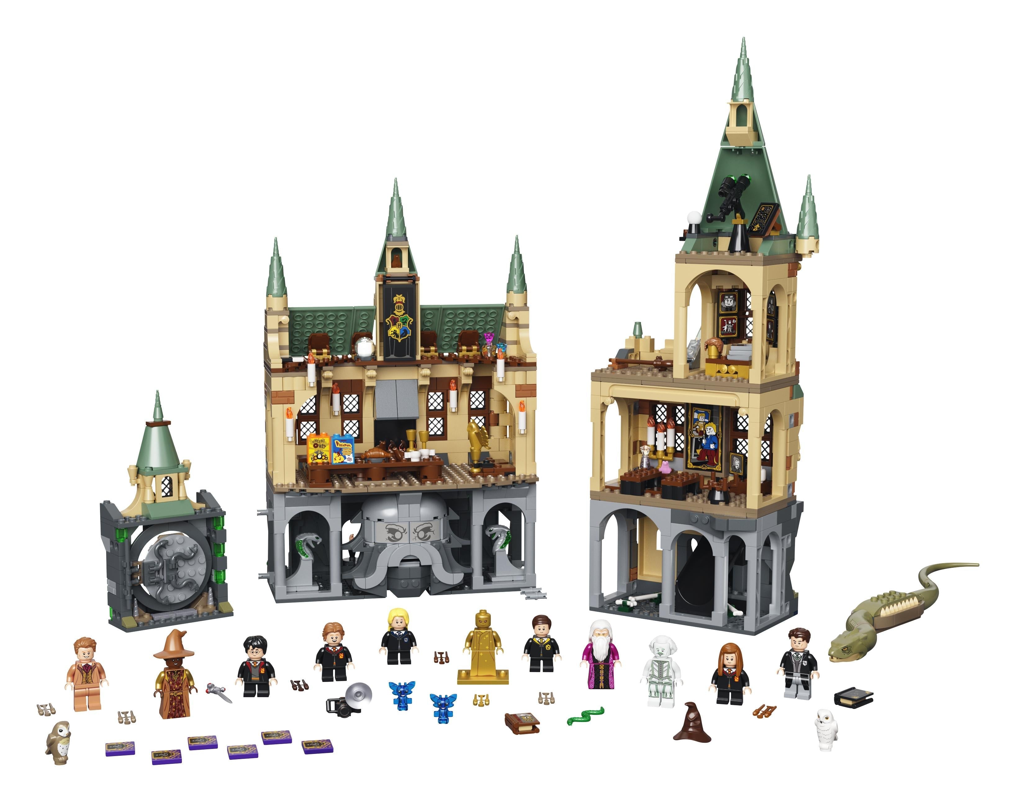 LEGO® Harry Potter Hogwarts Chamber of Secrets set 76389 featuring detailed playset and minifigures.