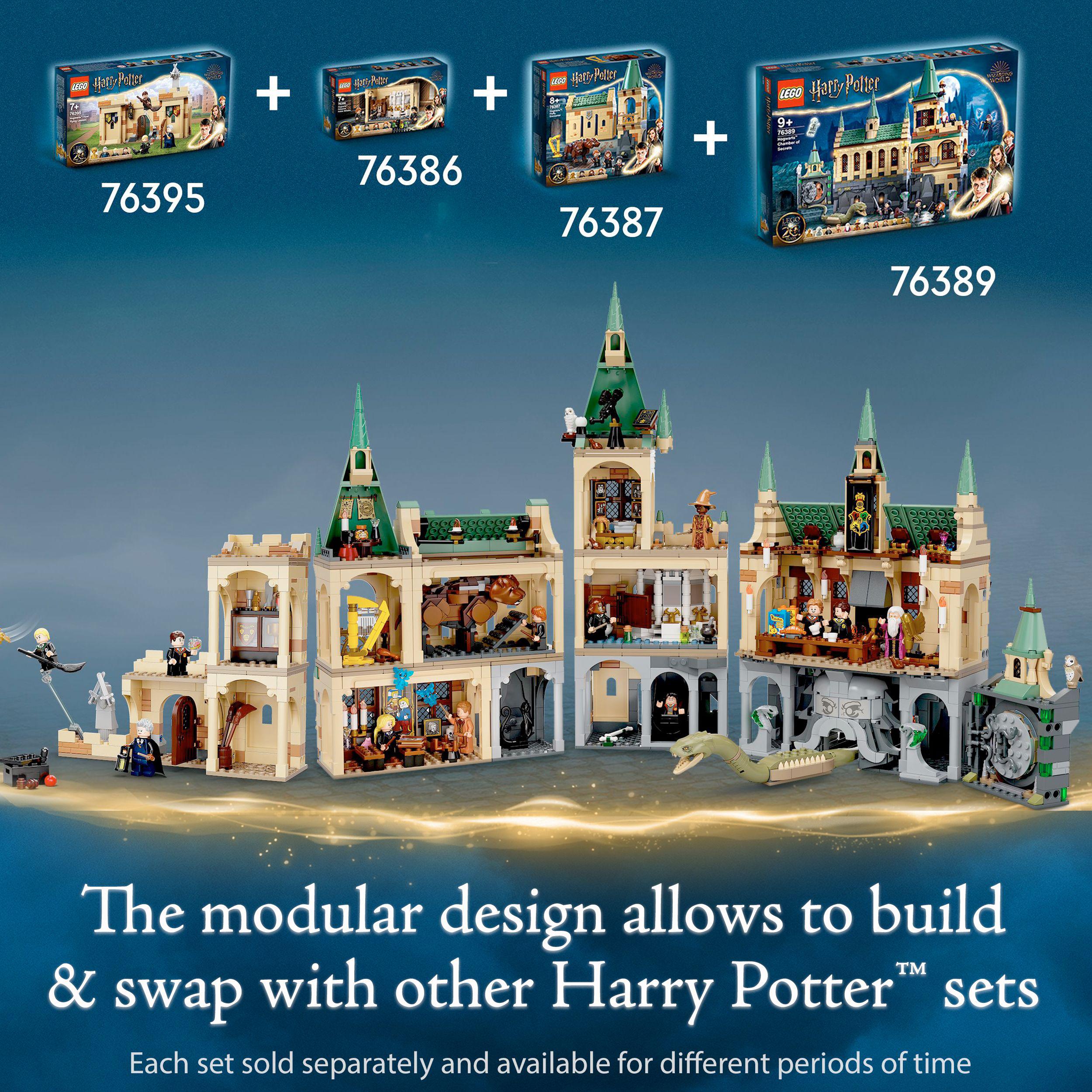 LEGO Harry Potter Hogwarts Secrets Chamber Set 76389 with modular design for play and display options.