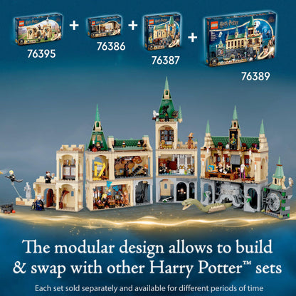 LEGO Harry Potter Hogwarts Secrets Chamber Set 76389 with modular design for play and display options.