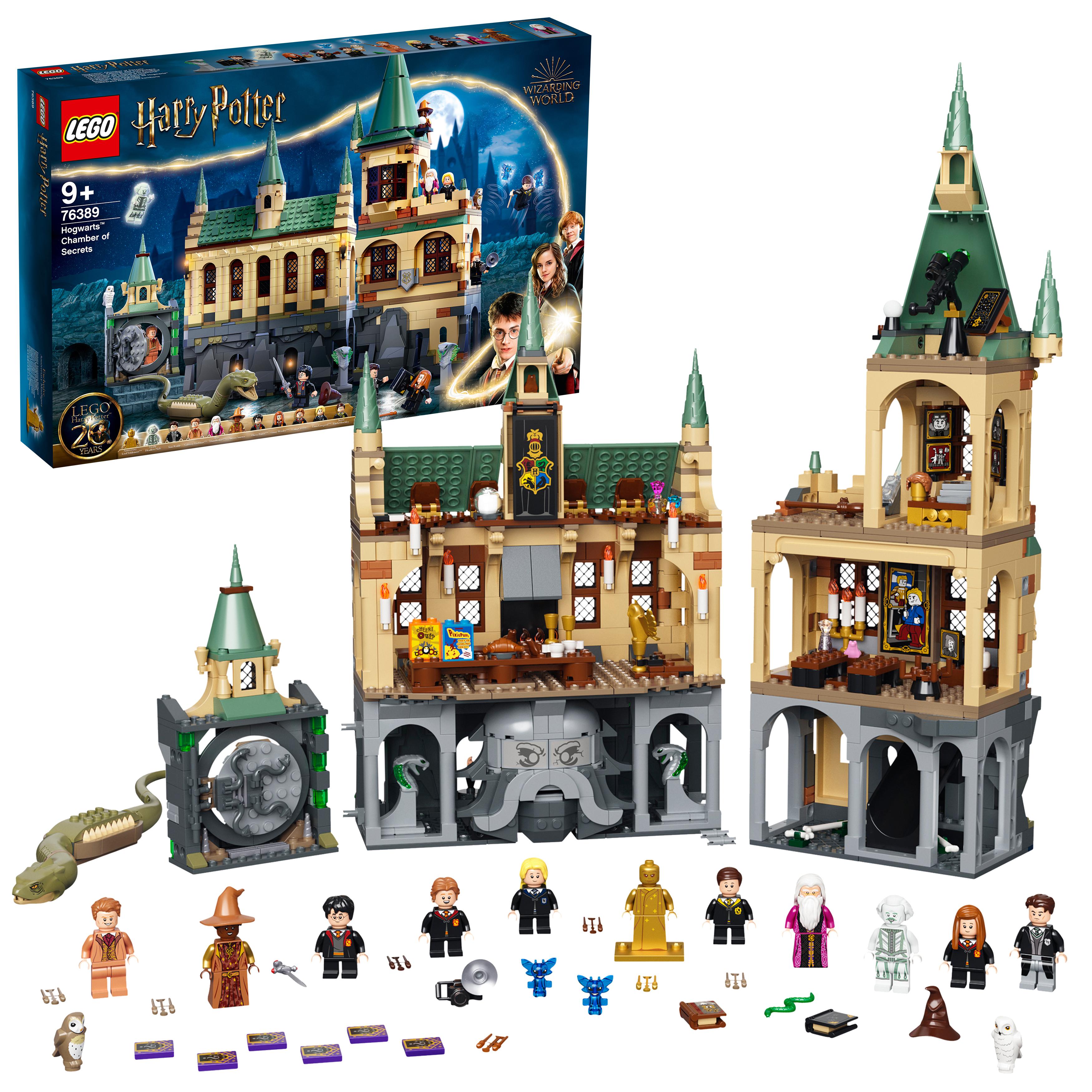 LEGO Harry Potter Hogwarts Secrets Chamber Set 76389 featuring the Great Hall and Chamber of Secrets for imaginative play.